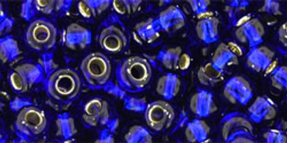 TOHO Glass Seed Bead, Size 6, Silver-Lined Cobalt (tube)