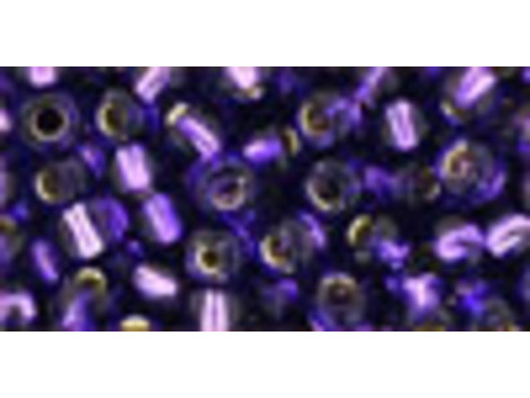 TOHO Glass Seed Bead, Size 6, Silver-Lined Purple (Tube)