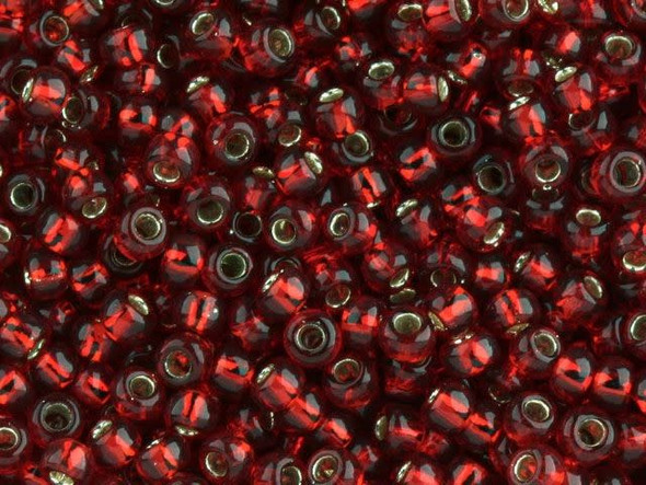 TOHO Glass Seed Bead, Size 6, Silver-Lined Garnet (Tube)