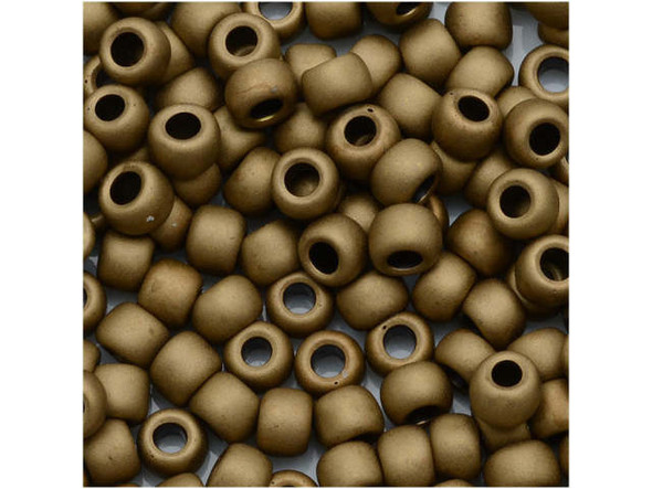 TOHO Glass Seed Bead, Size 6, Frosted Bronze (Tube)