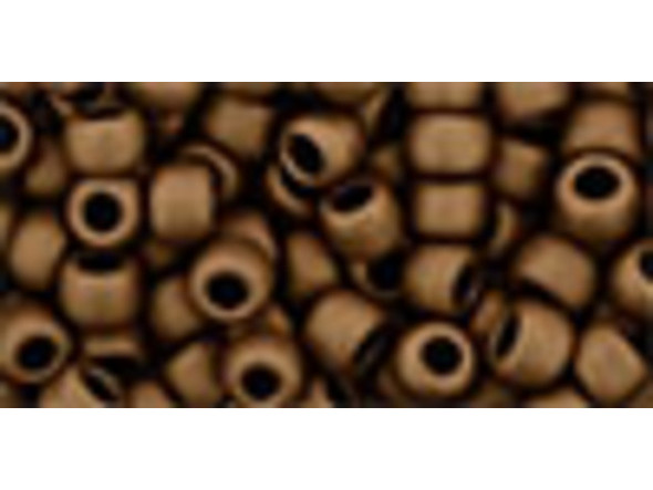 TOHO Glass Seed Bead, Size 6, Frosted Bronze (Tube)