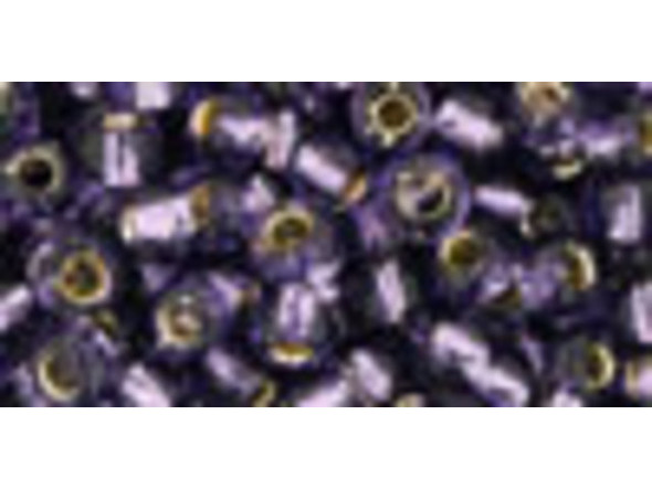 TOHO Glass Seed Bead, Size 6, Silver-Lined Tanzanite (Tube)