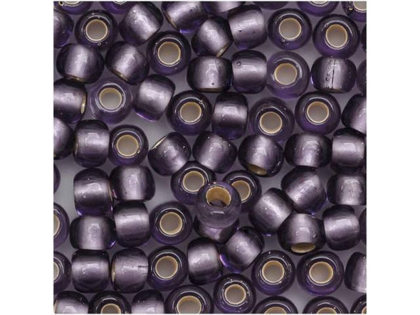 TOHO Glass Seed Bead, Size 6, Silver-Lined Frosted Lt Tanzanite (Tube)