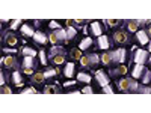 TOHO Glass Seed Bead, Size 6, Silver-Lined Frosted Lt Tanzanite (Tube)