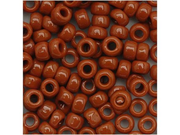 TOHO Glass Seed Bead, Size 6, Opaque Terra Cotta (Tube)