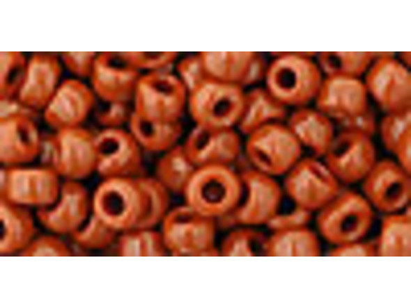 TOHO Glass Seed Bead, Size 6, Opaque Terra Cotta (Tube)