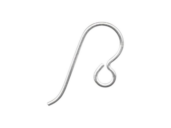 Argentium Silver French Hook Earring Wires, Plain (pair)