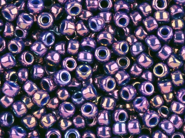 TOHO Glass Seed Bead, Size 6, Higher-Metallic Grape (Tube)