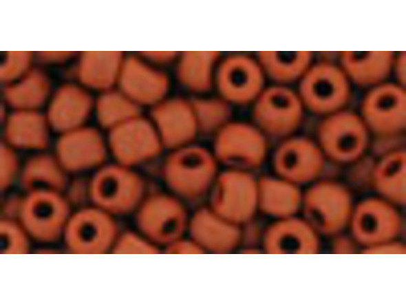 TOHO Glass Seed Bead, Size 6, Opaque-Frosted Terra Cotta (Tube)
