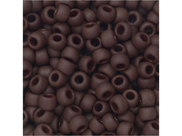 TOHO Glass Seed Bead, Size 6, Opaque-Frosted Oxblood (Tube)