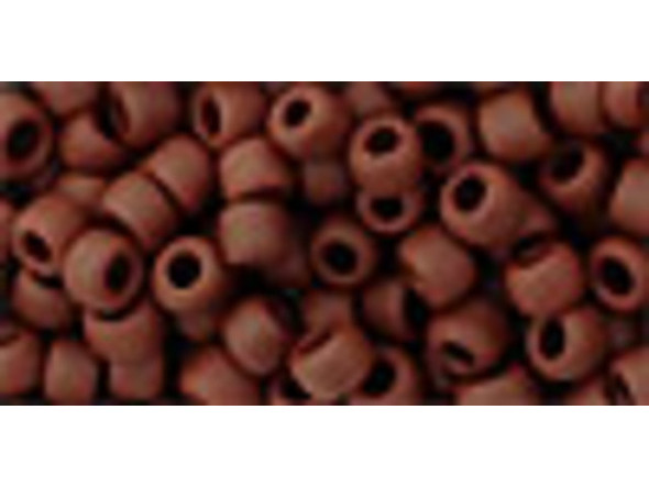 TOHO Glass Seed Bead, Size 6, Opaque-Frosted Oxblood (Tube)