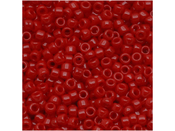 TOHO Glass Seed Bead, Size 6, Opaque Pepper Red (Tube)