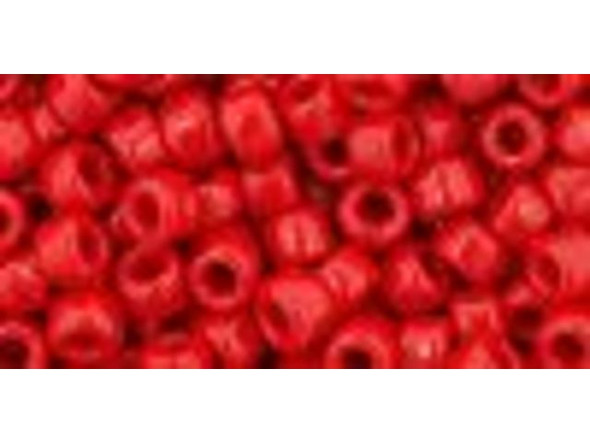 TOHO Glass Seed Bead, Size 6, Opaque Pepper Red (Tube)