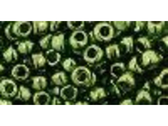 TOHO Glass Seed Bead, Size 6, Gold-Lustered Fern (Tube)