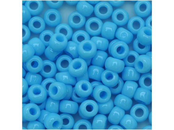 TOHO Glass Seed Bead, Size 6, Opaque Blue Turquoise (Tube)