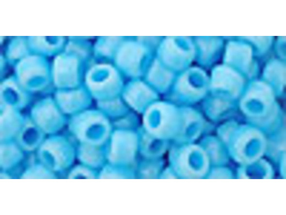 TOHO Glass Seed Bead, Size 6, Opaque Blue Turquoise (Tube)