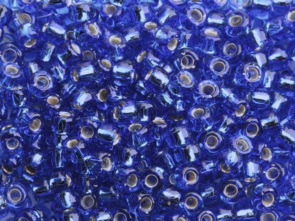TOHO Glass Seed Bead, Size 6, Silver-Lined Sapphire (Tube)