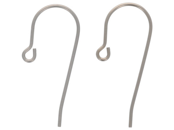 Titanium French Hook Earring Wires, Plain (100 Pcs)
