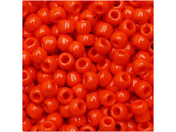 TOHO Glass Seed Bead, Size 6, Opaque Sunset Orange (Tube)