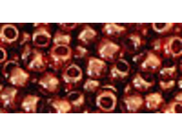 TOHO Glass Seed Bead, Size 6, Gold-Lustered African Sunset (Tube)