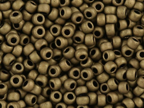 TOHO Glass Seed Bead, Size 6, Matte-Color Dk Copper (Tube)