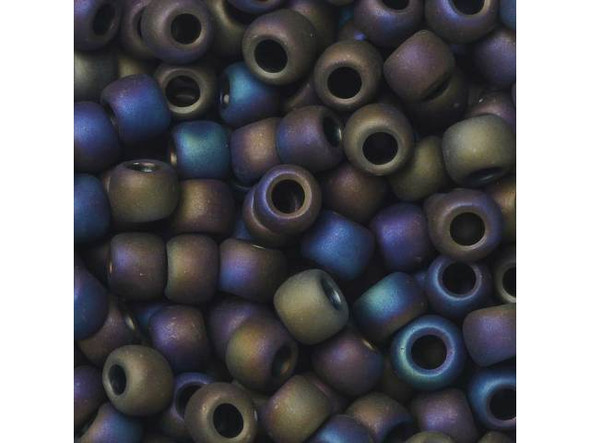 TOHO Glass Seed Bead, Size 6, Matte-Color Iris - Purple (Tube)