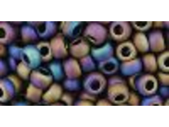 TOHO Glass Seed Bead, Size 6, Matte-Color Iris - Purple (Tube)