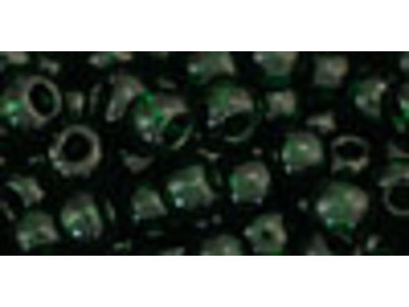 TOHO Glass Seed Bead, Size 6, Transparent Green Emerald (Tube)