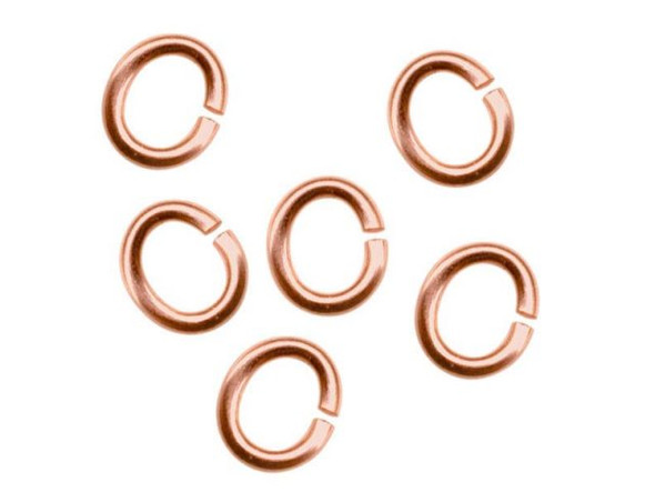Raw Copper Jump Ring, Oval, Heavy (100 Pieces)