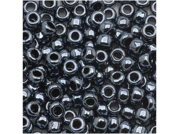 TOHO Glass Seed Bead, Size 6, Metallic Hematite (Tube)