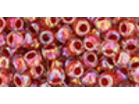 TOHO Glass Seed Bead, Size 6, Inside-Color Rainbow Crystal/Sandstone-Lined (Tube)