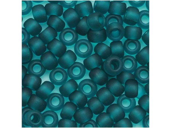 TOHO Glass Seed Bead, Size 6, Transparent-Frosted Teal (Tube)