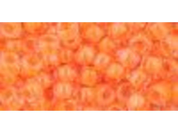 TOHO Glass Seed Bead, Size 6, Luminous Neon Orange (Tube)