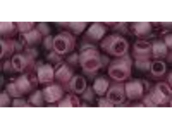 TOHO Glass Seed Bead, Size 6, Transparent-Frosted Med Amethyst (Tube)