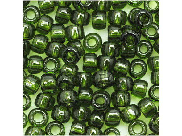 TOHO Glass Seed Bead, Size 6, Transparent Olivine (Tube)