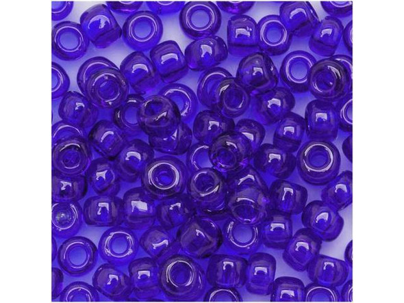 TOHO Glass Seed Bead, Size 6, Transparent Cobalt (Tube)