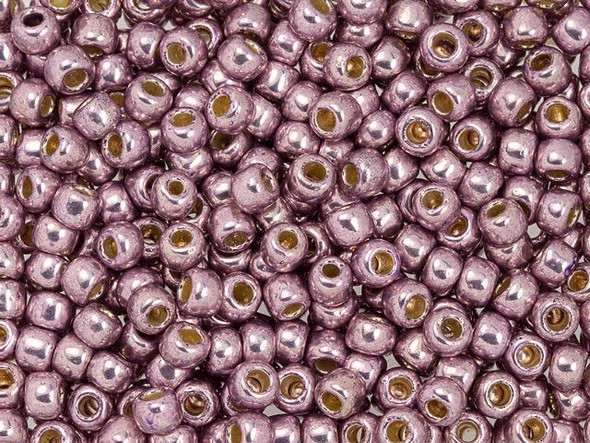 TOHO Glass Seed Bead, Size 6, PermaFinish - Galvanized Lilac (Tube)