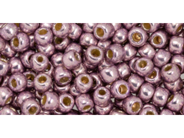 TOHO Glass Seed Bead, Size 6, PermaFinish - Galvanized Lilac (Tube)