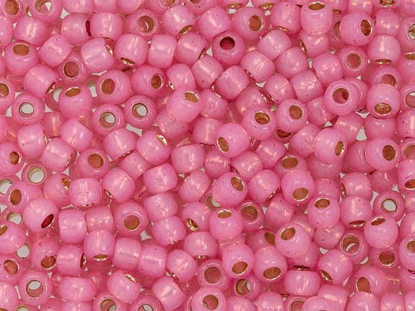 The uniform size and shape of Toho seed beads make them an excellent choice for beadwork and consistently-sized spacers.Toho seed beads are usually colorfast; however, galvanized and silver-lined  beads may fade over time. Protect them from bleach, excessive friction and direct sunlight to keep them looking like new. Seed Bead Facts What are seed beads? Popular, tiny glass beads commonly used for weaving and embellishment.How are they made? Glass is pulled or drawn using a hollow tube, and then   the glass is cut in small pieces. They are sometimes reheated to round   the ends.What's that funny little zero? That zero refers to   the number of aughts, which is a unit used to indicate the size of   small beads. The scale is inverted, so larger numbers of aughts   correspond to smaller beads (i.e. the bigger the number, the smaller   the bead). Size 11 would be 00000000000, but since that takes up too much   room, it is abbreviated to 110.  See Related Products links (below) for similar items and additional jewelry-making supplies that are often used with this item. 