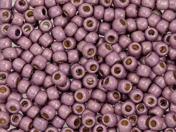 TOHO Glass Seed Bead, Size 6, PermaFinish - Galvanized Matte Lavender (Tube)