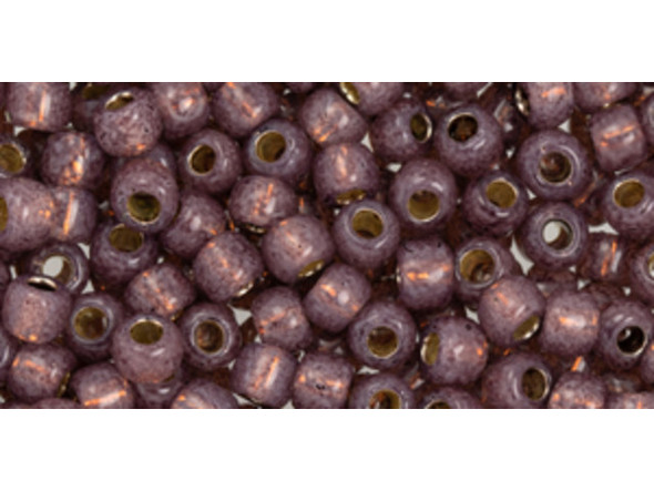 TOHO Glass Seed Bead, Size 6, PermaFinish - Translucent Silver-Lined Nutmeg (Tube)