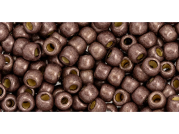 TOHO Glass Seed Bead, Size 6, PermaFinish - Galvanized Matte Mocha Frost (Tube)