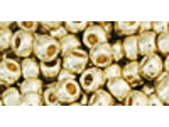 TOHO Glass Seed Bead, Size 6, PermaFinish - Galvanized Aluminum (Tube)