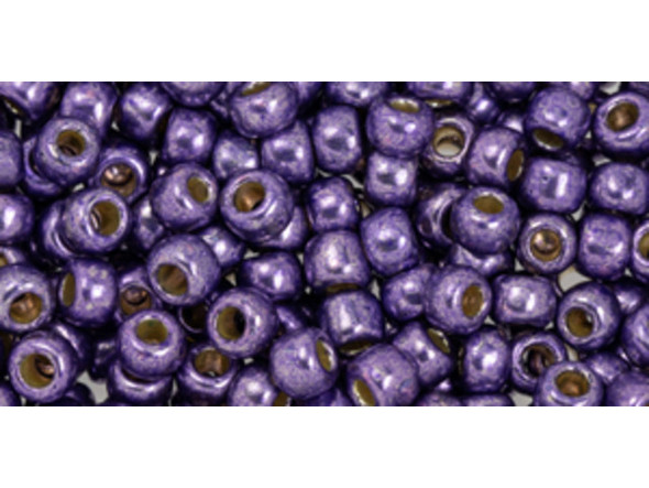 TOHO Glass Seed Bead, Size 6, PermaFinish - Metallic Polaris (Tube)