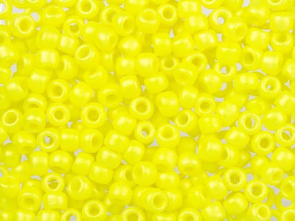 TOHO Glass Seed Bead, Size 6, HYBRID Sueded Gold Opaque Dandelion (Tube)