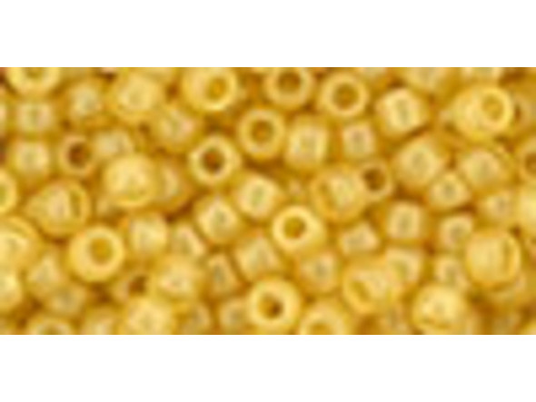 TOHO Glass Seed Bead, Size 6, HYBRID Sueded Gold Topaz (Tube)