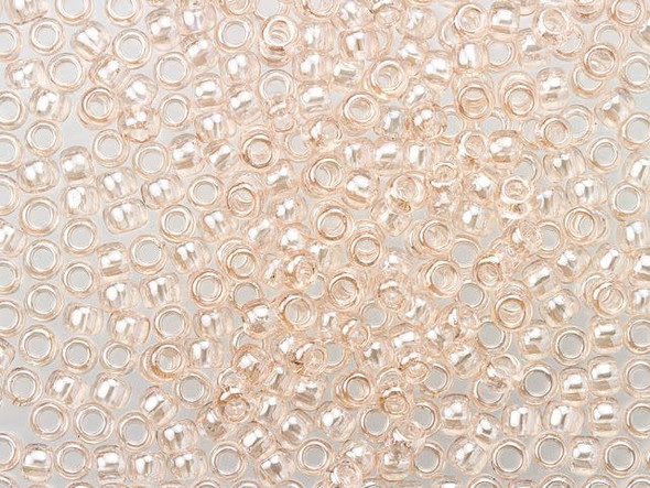 TOHO Glass Seed Bead, Size 8, 3mm, Transparent-Lustered Rosaline (Tube)