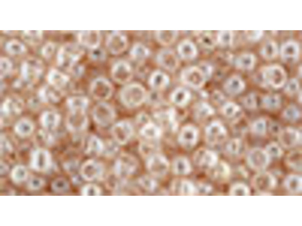 TOHO Glass Seed Bead, Size 8, 3mm, Transparent-Lustered Rosaline (Tube)