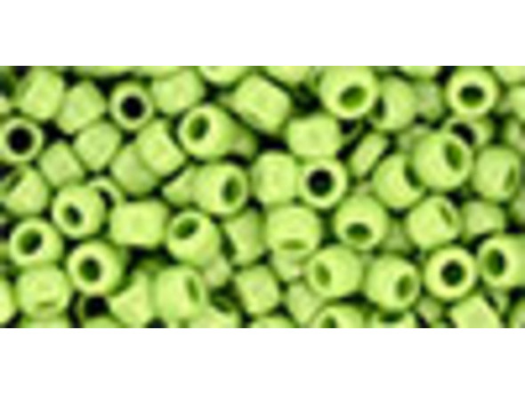 TOHO Glass Seed Bead, Size 6, HYBRID Sueded Gold Sour Apple (Tube)