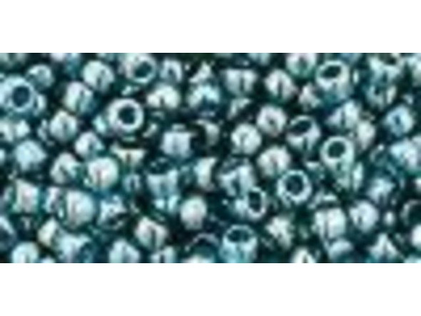 TOHO Glass Seed Bead, Size 8, 3mm, Transparent-Lustered Teal (Tube)